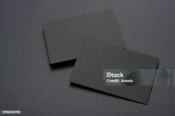 Business Cards Blank Mockup On Color Background Flat Lay Copy Space For Text Stock Photo - Download Image Now