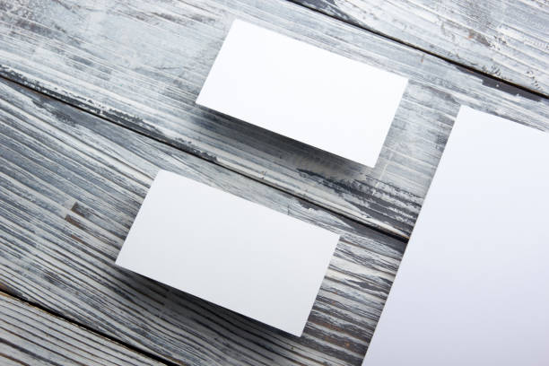 istock Business cards blank. Mockup on color background. Flat Lay. copy space for text 1098001830