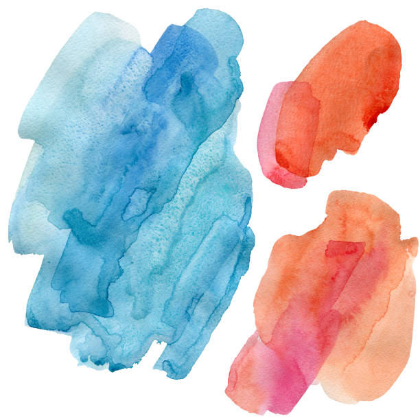istock Set of Abstract Watercolor Shapes and Brush Strokes 1098003342