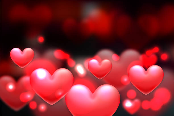 istock Valentine's day holiday banner with realistic shiny red hearts. Template for a banner, poster, shopping, discount, invitation 1098017524