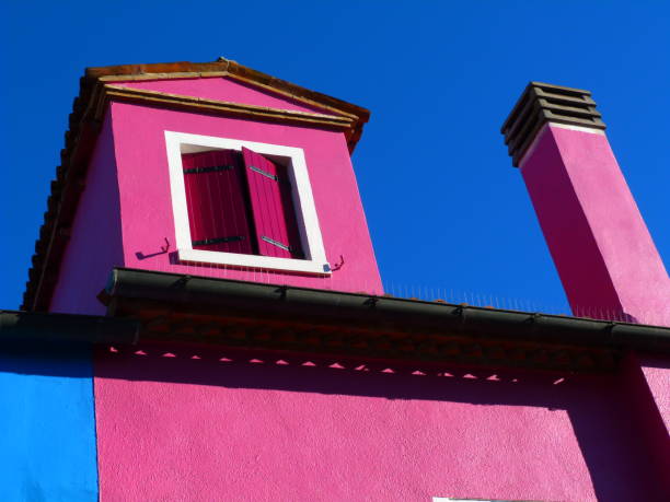 The colors and daily life of the houses of Burano in Venice are very colorful and distinctive, an open-air palette