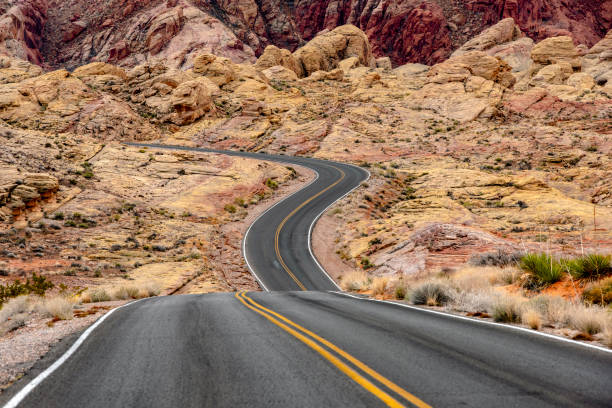 istock Empty Desert Road on Red Rock Canyon 1098019550