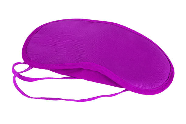 istock Pink sleeping eye mask, isolated on white background. 1098021944