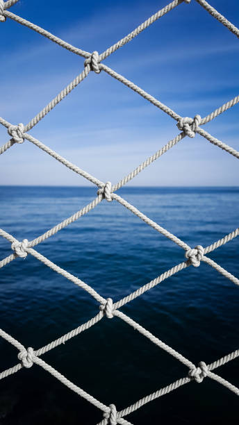 istock Ship rope patteren on the ocean 1098035502