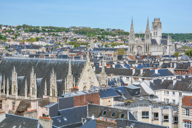istock Panoramic view of Rouen from Gros-Horloge (Clock Tower) top, Normandy 1098039336
