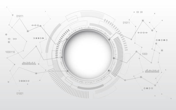 иллюстрация вектора абстрактной технологической коммуникации. - circuit board abstract boarding technology stock illustrations