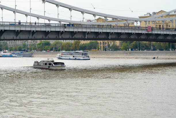 istock Pleasure boat on the Moscow river. 1098053242