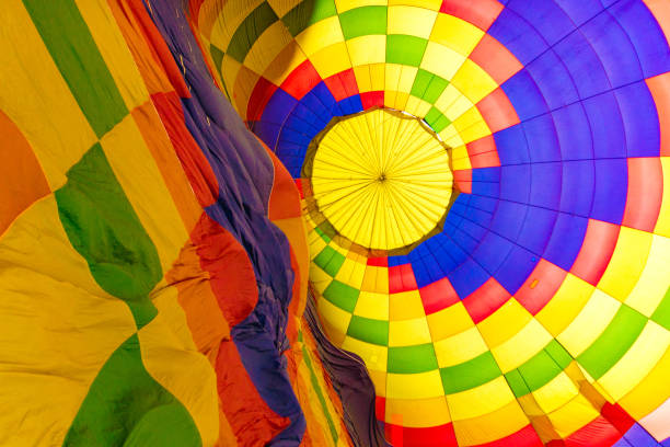 istock Bottom view from the inside at the multicolored balloon dome 1098063794