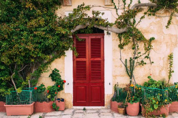istock Maltese old red door 1098066960
