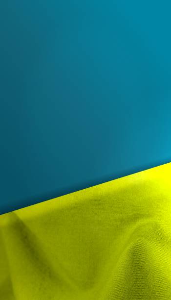 istock Green color textile texture, blue graphic background 1098067880