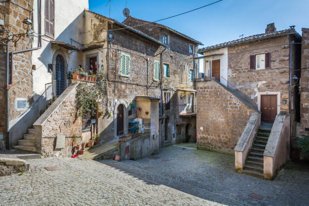 capranica ( provincia di viterbo), lazio, italia centrale. - viterbo province foto e immagini stock