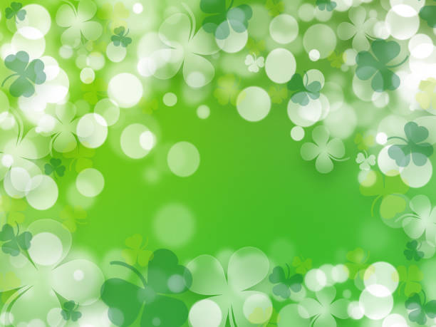 St. Patrick's Day, Green background by a St. Patrick's Day - Illustration