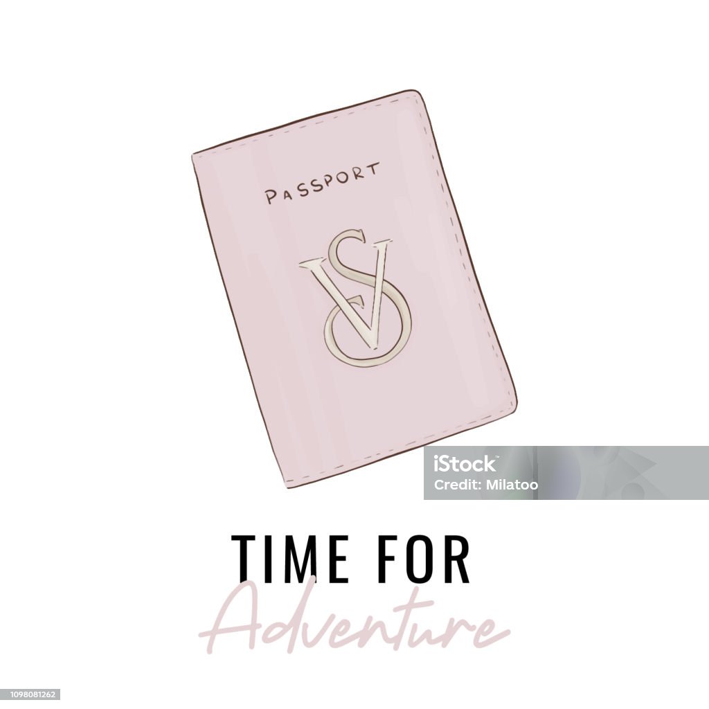 Time for Adventure modern summer poster. Passport and quote vector illustration. Time for Adventure modern summer poster. Passport and quote vector illustration Adventure stock vector