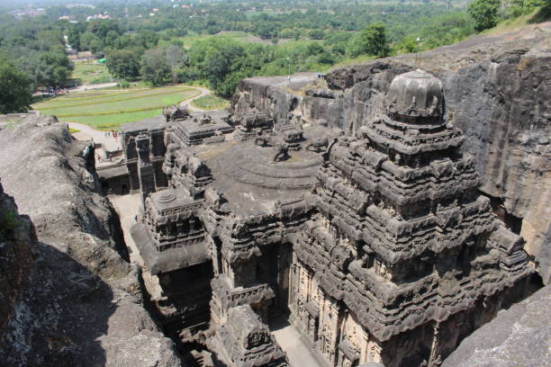 istock Ellora Caves sculptures and architecture 1098101590