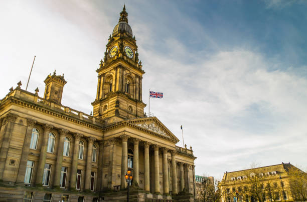 Bolton Town Hall in the late afternoon light.  Lancashire, England