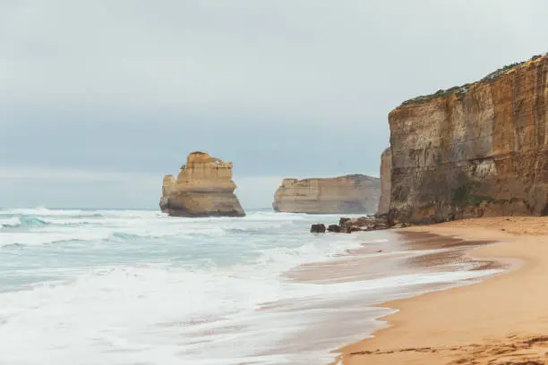 Gibson step at Port Campbell on the Great Ocean Road, Victoria, Australia.