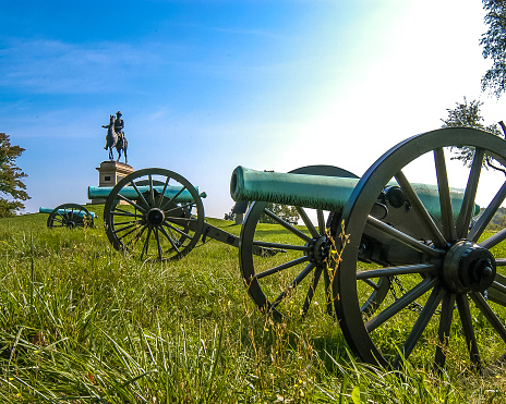 Statues cannons and civil war landscapes of Gettysburg