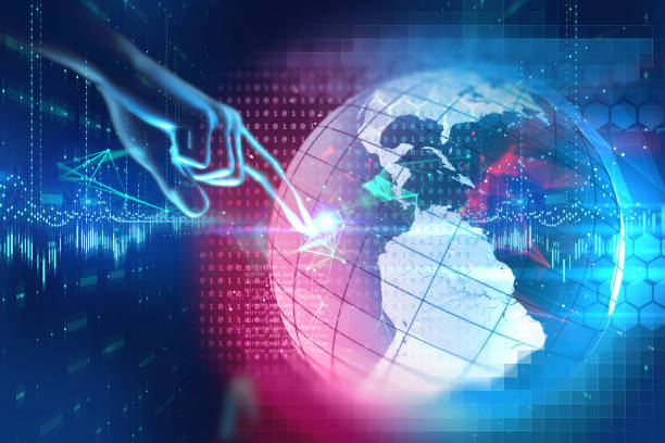 istock 3d illustration of hand touch gesture on futuristic technology element 1098138550