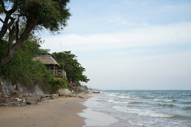istock Beautiful serene beach with quiet wave in Kuiburi,Thailand 1098140924