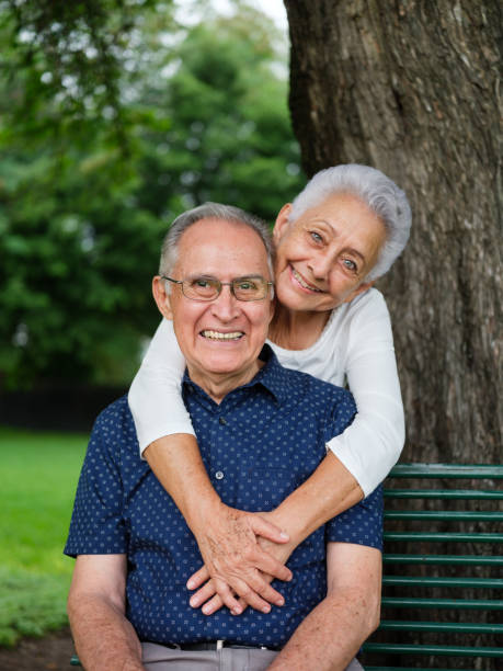 istock Senior couple smiling at the camera 1098154090