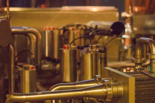 istock Pumps and pipes in a microbrewery in Norway 1098157704