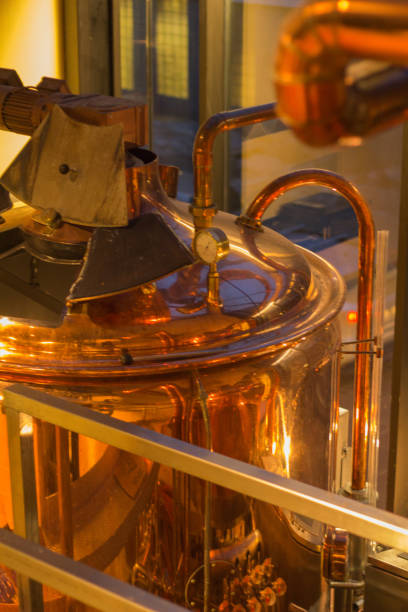 istock Copper boiling kettle in a craft brewery 1098157750