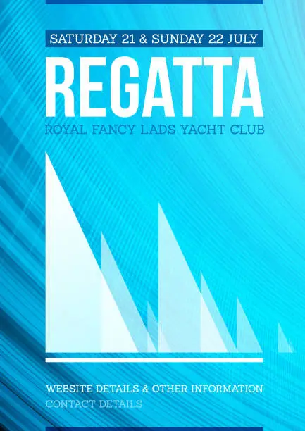 Vector illustration of Sailing regatta poster