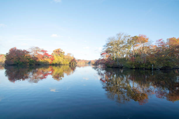 istock Autumn Reflection #2 at Belmont Lake State Park, New York 1098159730