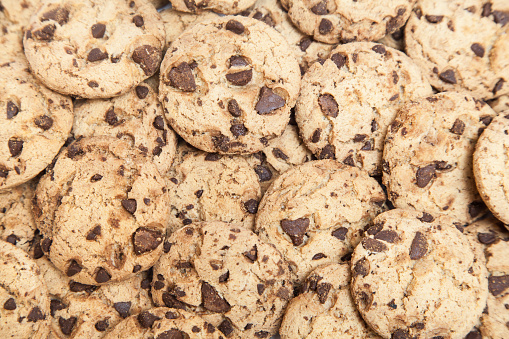many cookie chips background