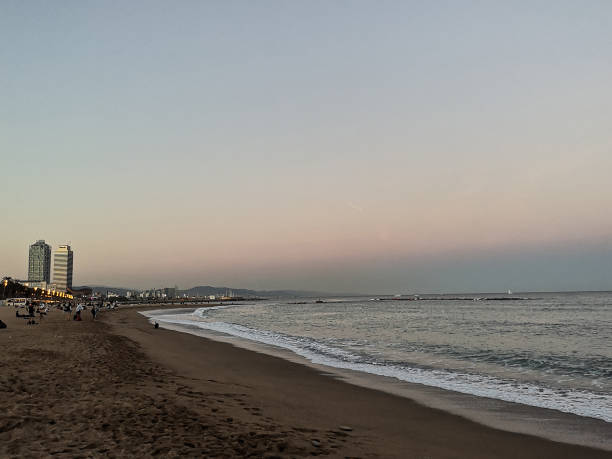istock Stunning Sunset in Barceloneta Beach 1098163542