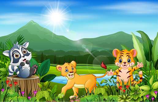 Ilustración de Dibujos Animados Del Hermoso Paisaje Con Diferentes Animales y más Vectores Libres de Derechos de Aire libre - iStock Ilustración de Dibujos Animados Del Hermoso Paisaje Con Diferentes Animales y más Vectores Libres de Derechos de Aire libre - iStock