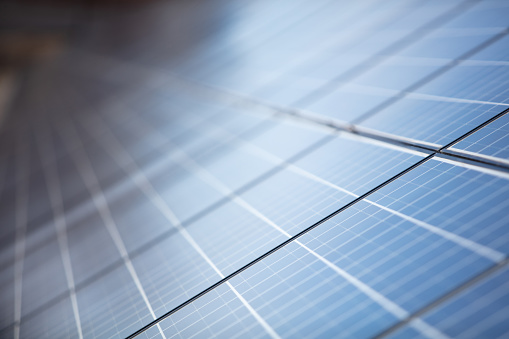 Solar Power Grid panels in Operation with Vanishing PointEnvironment Pattern Texture Backgrounds Shot from Various Angles with Shallow Depth of Field (photos professionally retouched and downsampled as needed for clarity - Lightroom / Photoshop - original size 8688 x 5792 canon 5DS Full Frame)