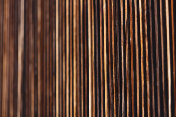 Building Exterior Wooden Slats Coveting a Window Environment Pattern Texture Backgrounds Shot from Various Angles with Shallow Depth of Field Different Focal Points (photos professionally retouched and downsampled as needed for clarity - Lightroom / Photoshop - original size 8688 x 5792 canon 5DS Full Frame)