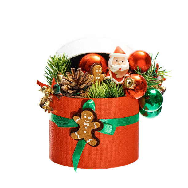 istock Christmas decorations isolated on white background. 1098175050