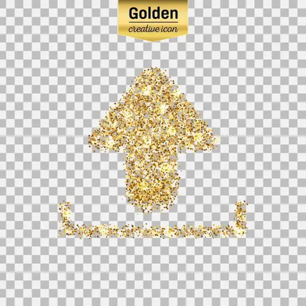 Vector illustration of Gold glitter vector icon