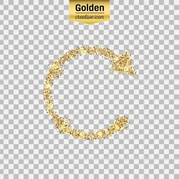 Vector illustration of Gold glitter vector icon