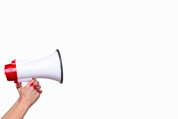 istock Woman holding a bullhorn or megaphone 1098188640