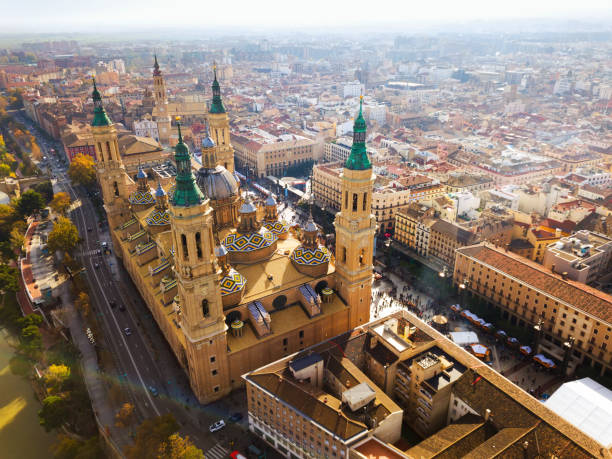 istock Saragossa with Cathedral Basilica 1098190562
