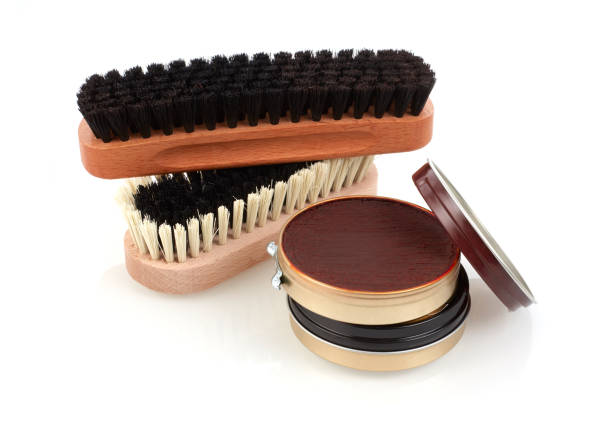 istock Shoe polish and shoe brush 1098197446