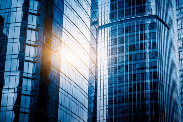 istock Modern office building detail in shanghai, glass surface 1098200184