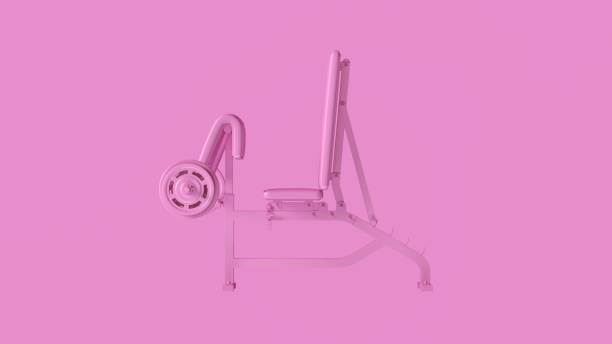 istock Pink Curl Weight Bench 1098212226