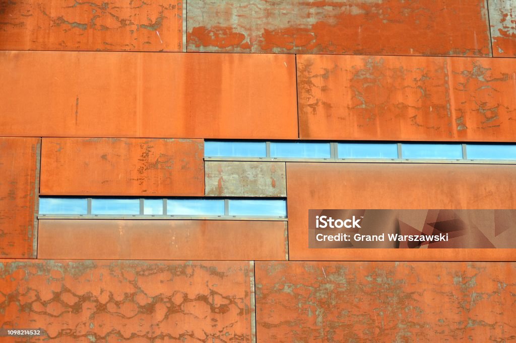 Rusty Front Building Modern Building With Rusty Facade Exteriors Stock Photo - Download ...
