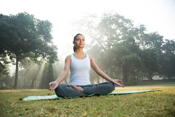 istock Meditation in the park - Stock image 1098217548