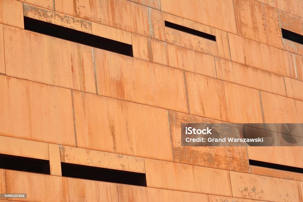 Rusty Front Building Modern Building With Rusty Facade Exteriors Stock Photo - Download ...
