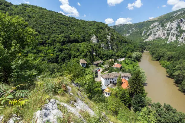 Photo of Panorama of Medieval Cherepish Monastery of The Assumption and Iskar River Gorge, Bulgaria