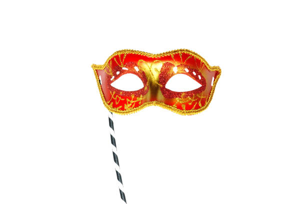 máscara roja - mask masquerade mask venice italy costume fotografías e imágenes de stock