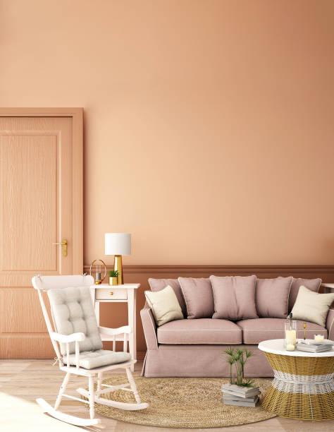 istock interior design for living area or reception with classic wall background / 3d illustration,3d rendering 1098233256
