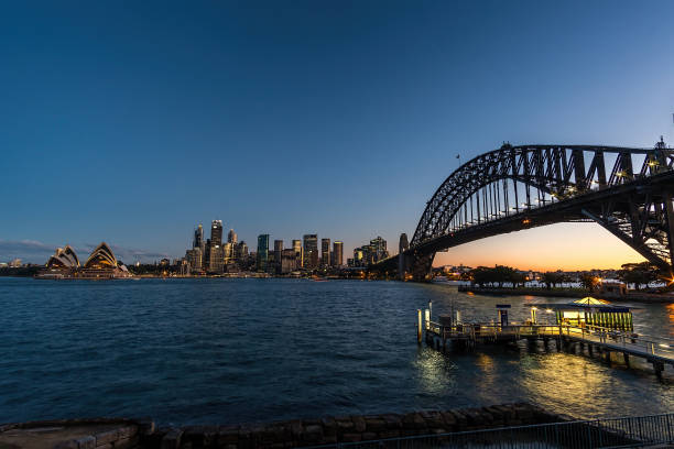 istock generic modern cityscape with ferry in dusk sunset 1098233746