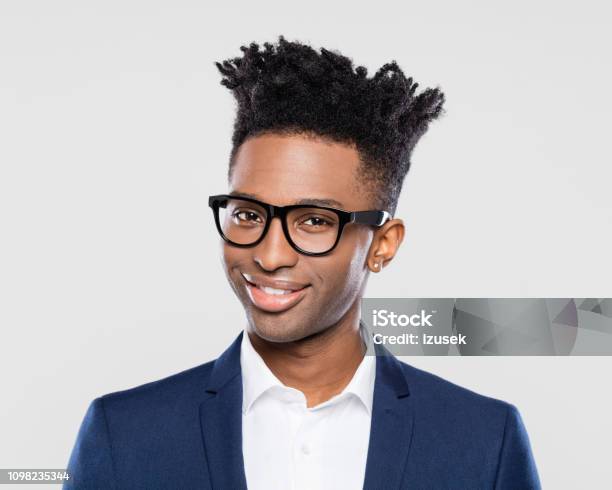 Smart Young Afro American Businessman Stock Photo - Download Image Now - Males, Portrait, Cool Attitude