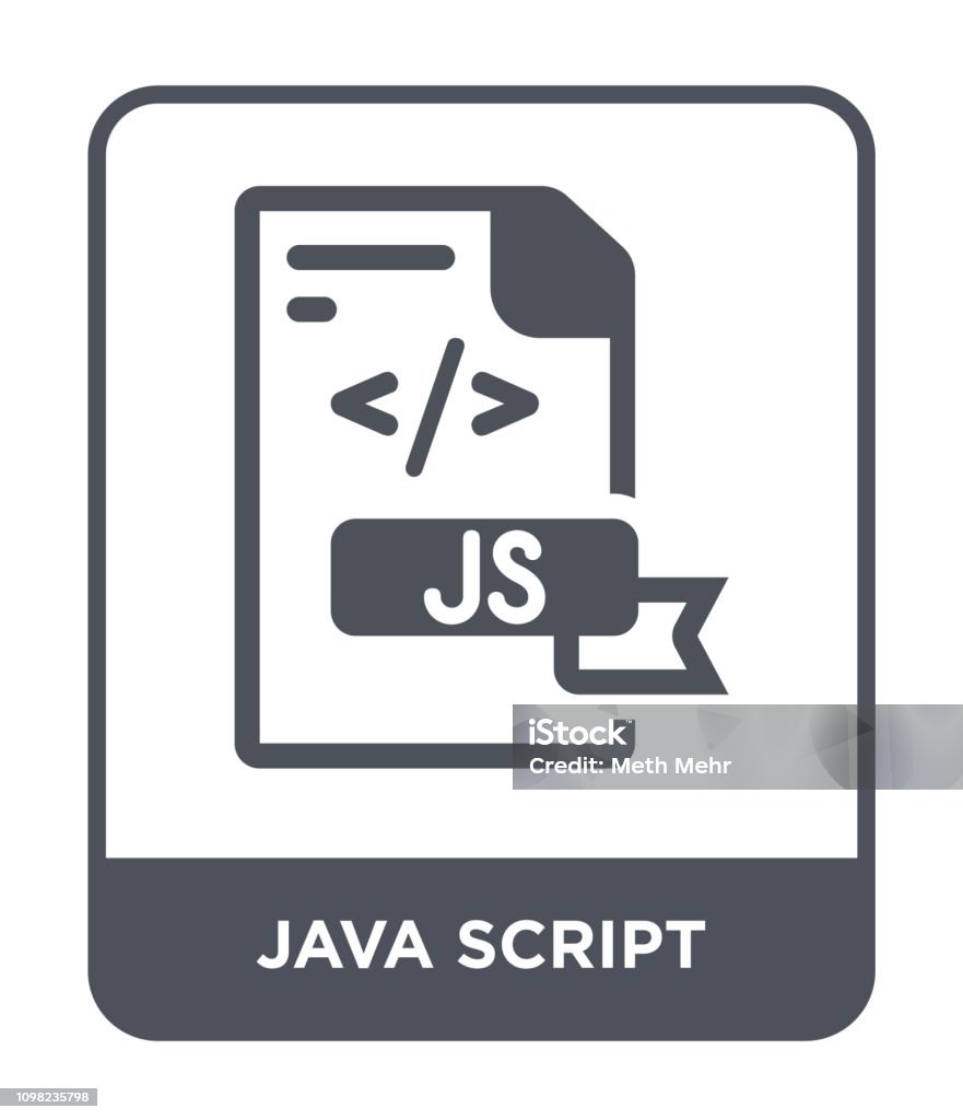 Javaskriptsymbol Vektor Auf Weißem Hintergrund Javaskript Trendige ...